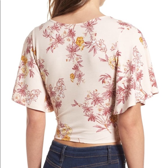 Floral Wrap Crop Top | B.P. Nordstrom - Picture 2 of 10